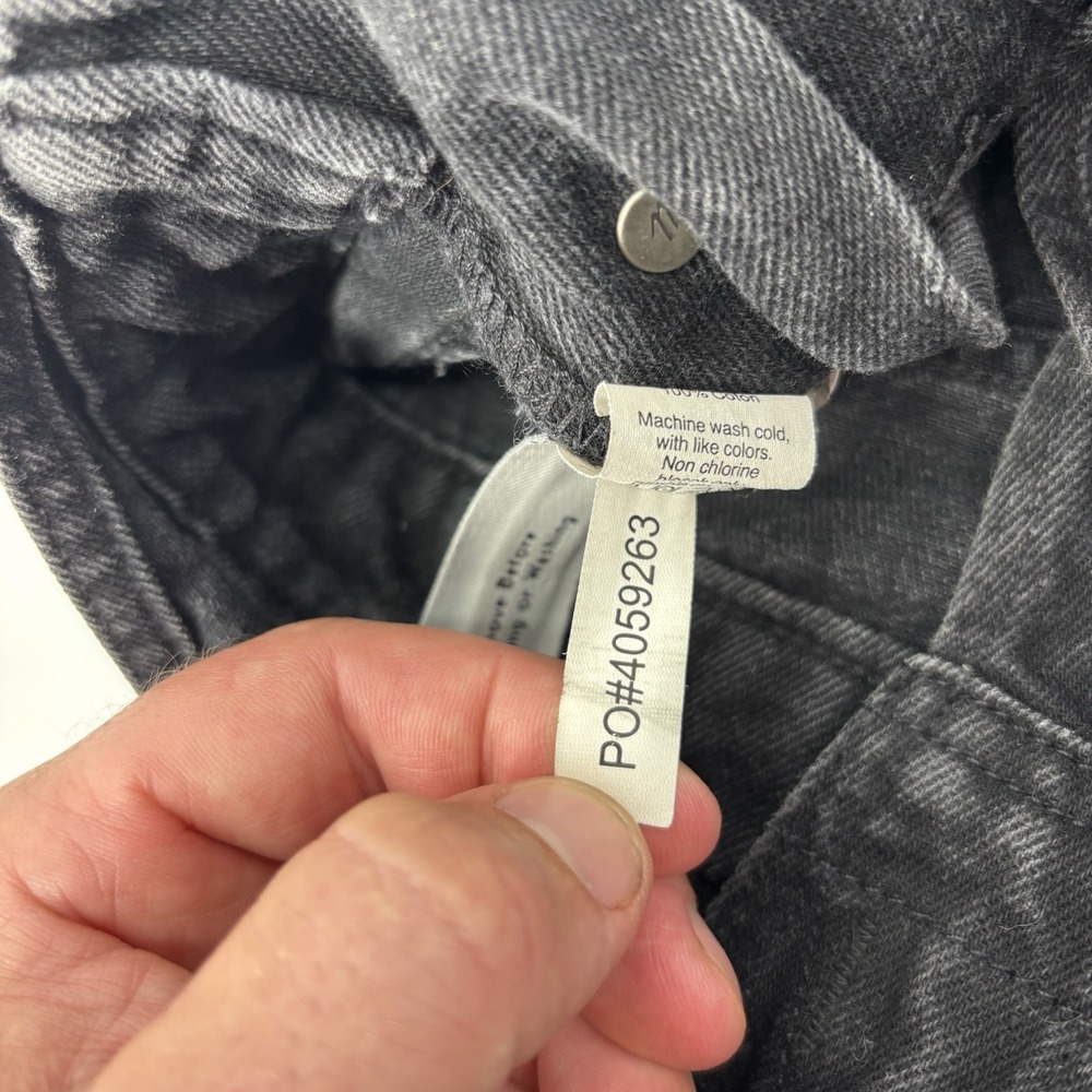 Madewell Denim Short Overalls Black Wash Raw Hem Women's Size XS - Picture 6 of 9